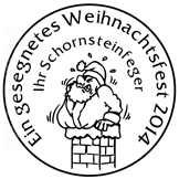 Weihnachtzs-Holzstempel rund d-50 mm Muster